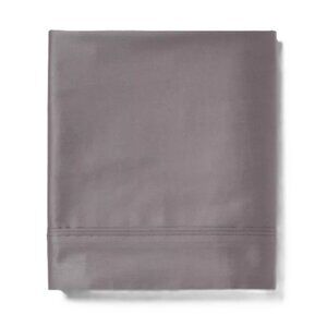 Threshold Queen Flat Sheet 100% Cotton Sateen 400 Thread Count Dark Gray NWOT